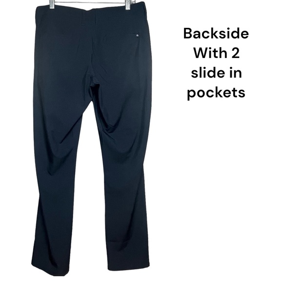 Travis Mathew Golf Pants Prestige Gyoza Black Pinstripes Pockets Sz 32 x 31 - Picture 8 of 14